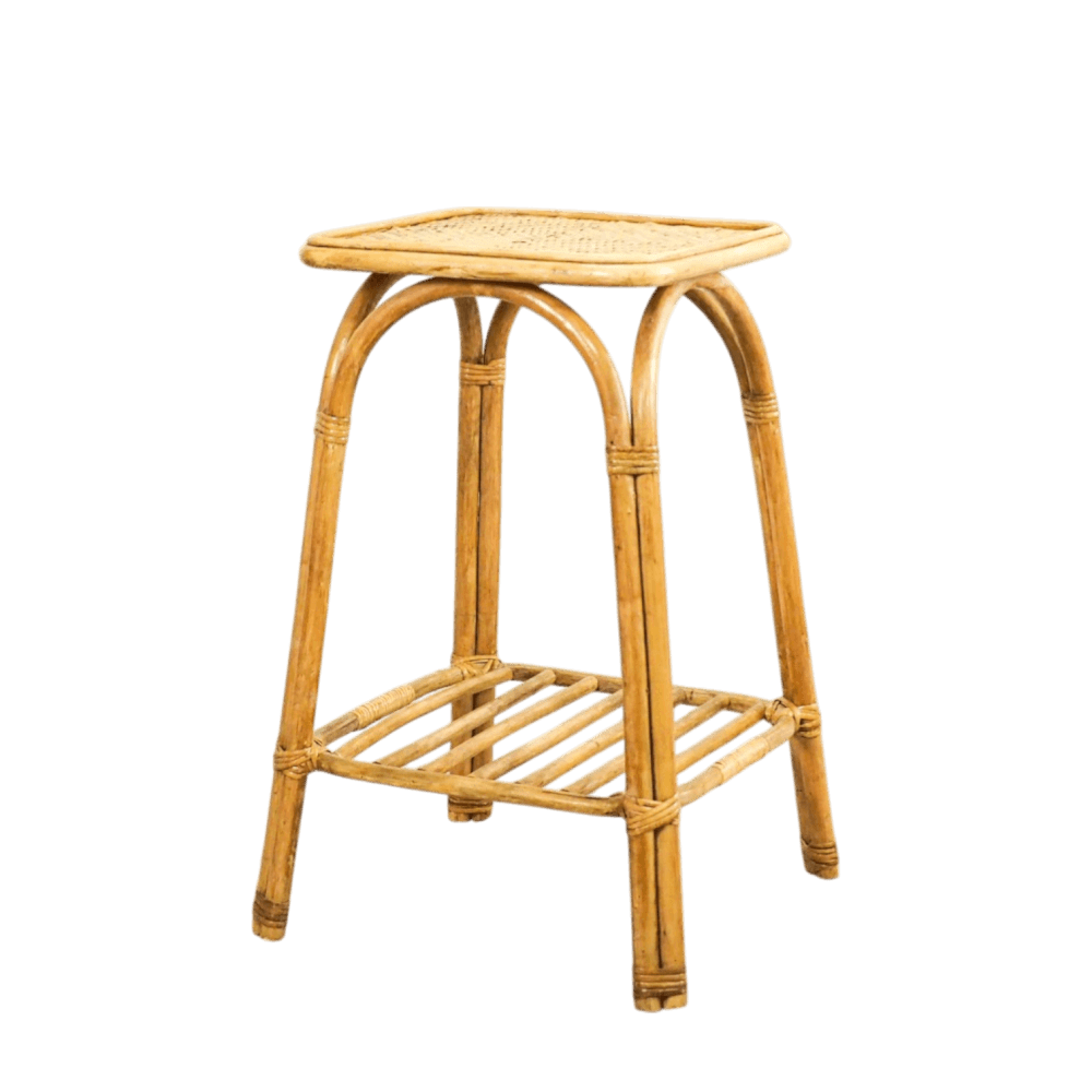 โต๊ะข้าง หวายแท้ PISAMAI รุ่น ALTO SIDE TABLE ทรง MINIMAL ขนาด 40*40*70 ซม. สีธรรมชาติ_0